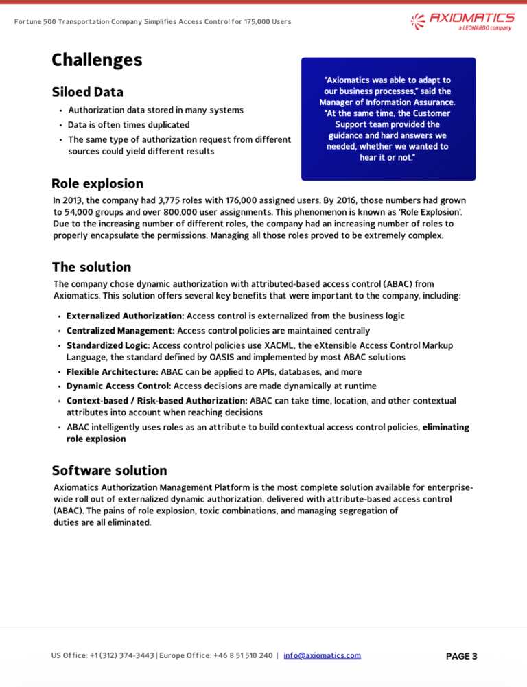 A sneak peek at a customer story with Axiomatics