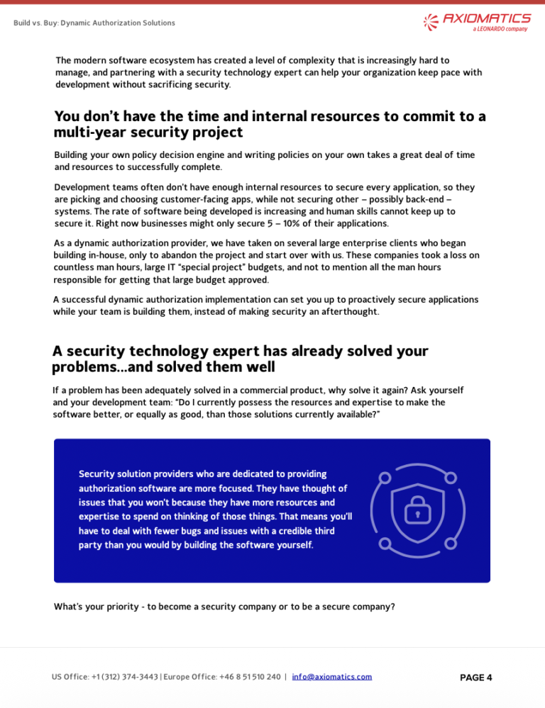 A sneak peek of the difference between building or buying an authorization product
