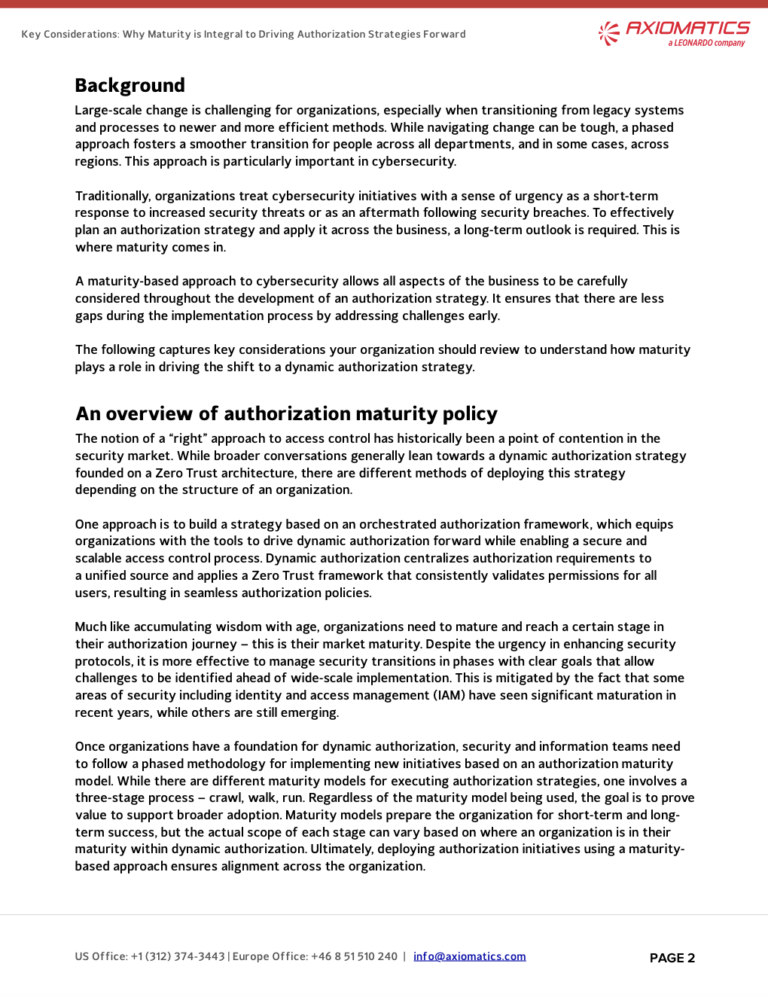 A sneak peek at why maturity is integral to driving authorization strategies forward