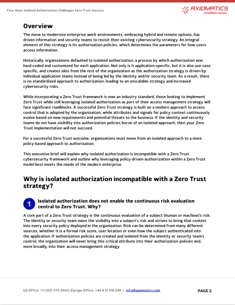A sneak peek at how isolated authorization challenges Zero Trust
