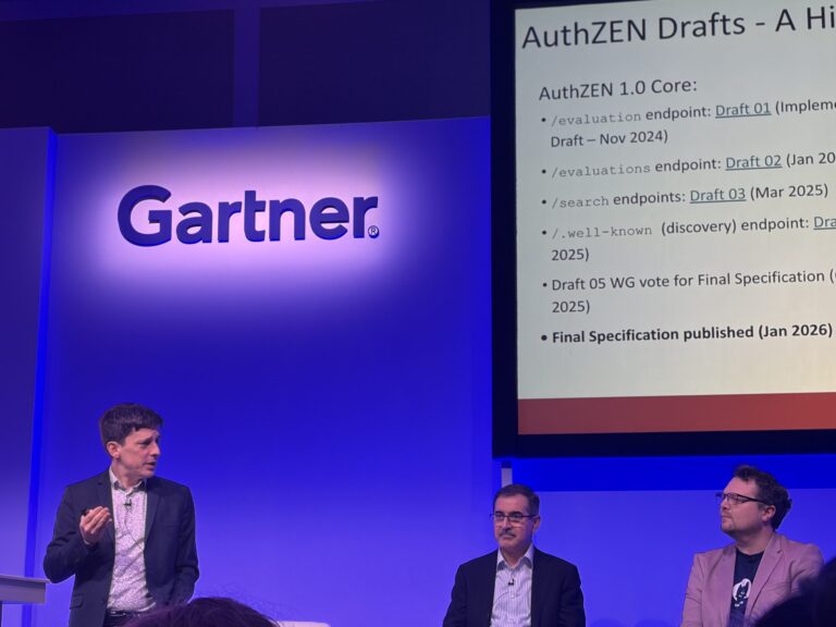 David speaking at AuthZEN session in London for Gartner IAM