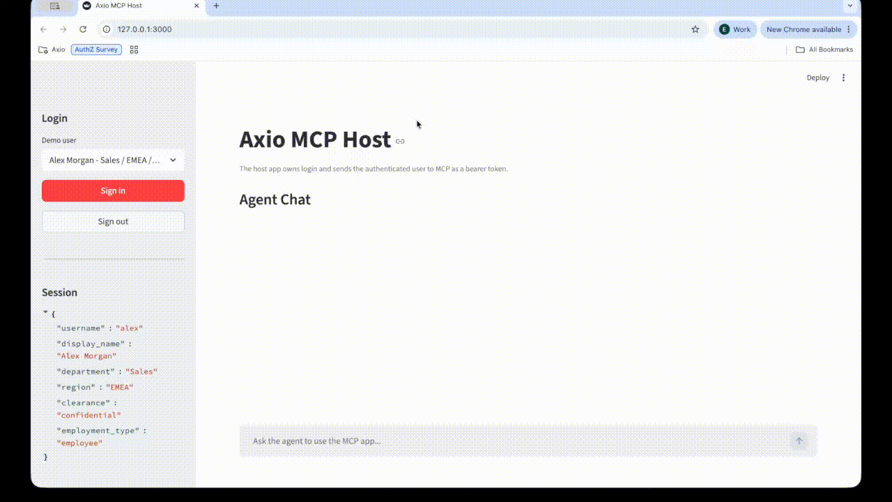 Example of MCP application