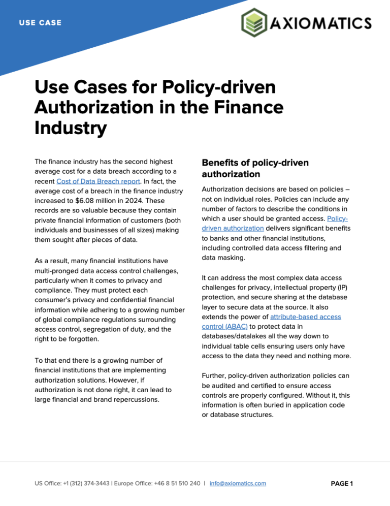 A look at different use cases for financial enterprises