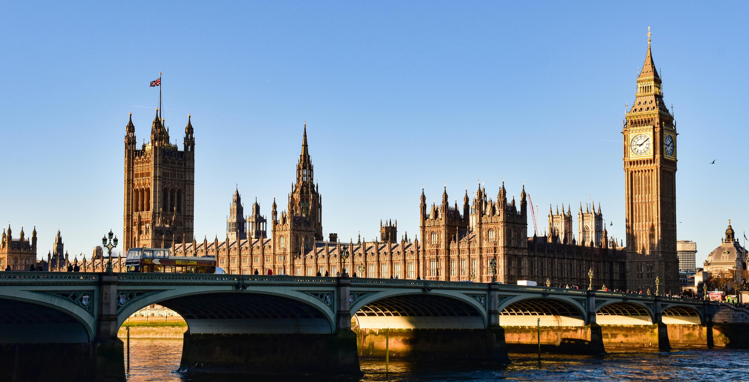 Skyline of London parliament building